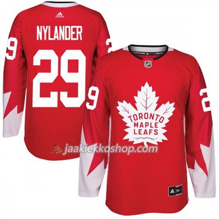 Miehille NHL Toronto Maple Leafs Pelipaita William Nylander 29 Adidas 2017-2018 Rot Alternate Authentic